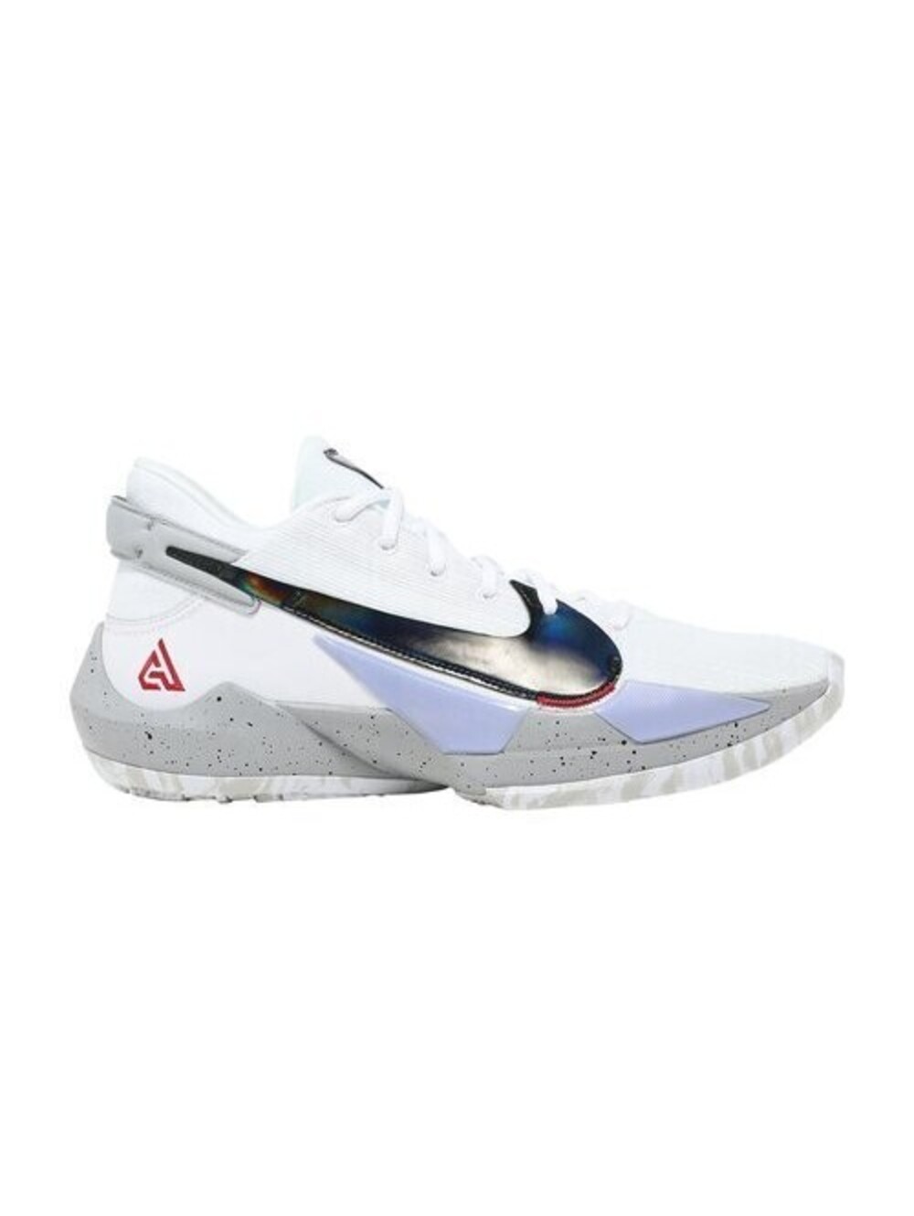 Nike Zoom Freak 2 White Cement Giannis Basketball Shoes Mens Sz 7.5 CK5424-100